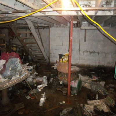 Flooded Basement with Oil Release